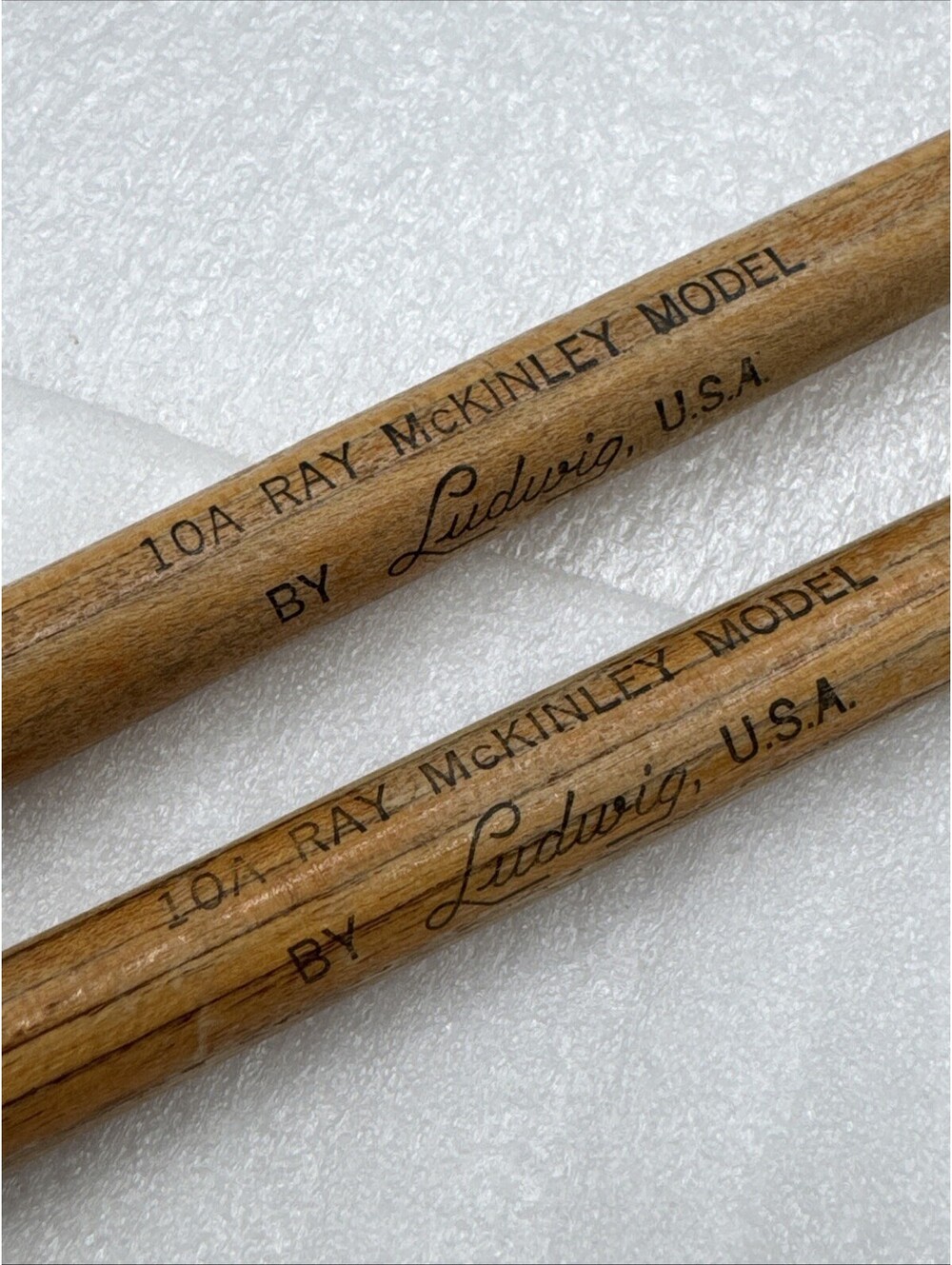 Vintage Ludwig Ray McKinley Model 10A Drumsticks Pair 16” Hickory Wood USA Drums